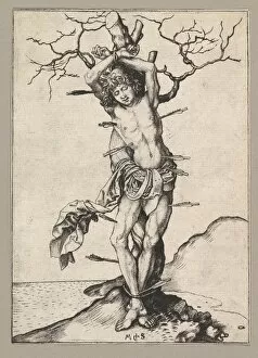 Arrows Gallery: Saint Sebastian, ca. 1435-1491. Creator: Martin Schongauer