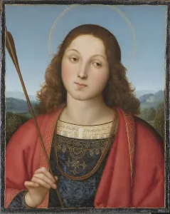 Catholic Church Prints: Saint Sebastian, ca 1501-1502. Artist: Raphael (1483-1520)