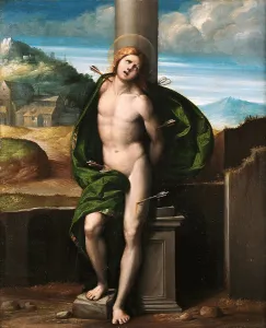 Sebastian Prints: Saint Sebastian, ca 1521-1525. Creator: Garofalo, Benvenuto Tisi da (1481-1559)