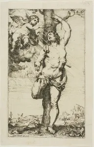 Crowned Prints: Saint Sebastian Crowned by an Angel, n.d. Creator: Willem Panneels