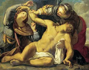Sebastian Prints: Saint Sebastian Being Cured by Saint Irene and a Servant