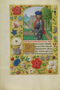 Saint Sebastian; Spinola Hours, about 1510-1520. Creator: Workshop of Master of the First Prayer Book of Maximilian