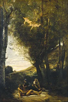 Jean Baptiste Camille Prints: Saint Sebastian Succored by the Holy Women, 1874. Creator: Jean-Baptiste-Camille Corot