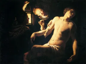Sebastian Prints: Saint Sebastian Tended by Saint Irene, 1620-1635. Creator: Bigot, Trophime (1597-1650)