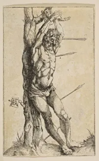Martyred Prints: Saint Sebastian Tied to a Tree (reverse copy). n. d. Creator: Unknown