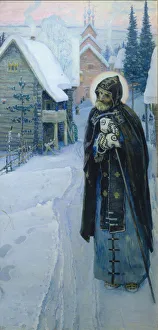 Saint Sergius labours (Triptych, Right part), 1896. Artist: Nesterov, Mikhail Vasilyevich (1862-1942)