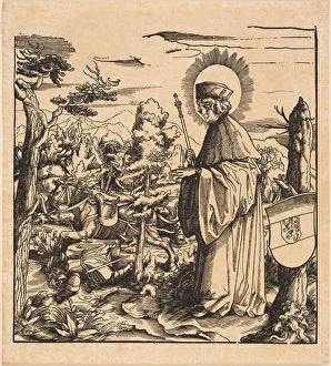 Burgkmair Prints: Saint Sigebert of Austrasia. Creator: Burgkmair; Hans; the Elder (1473-1531)