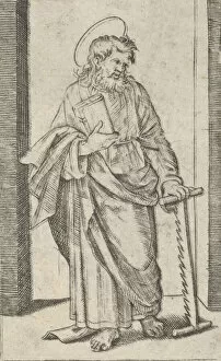 Raimondi Gallery: Saint Simon, a saw in his lowered left hand, from the series Piccoli Santi (Sma... ca