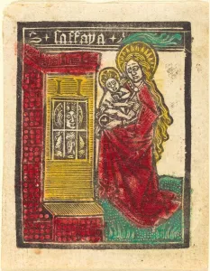 Metalcut Prints: Saint Sophia, c. 1480. Creator: Workshop of the Master of the Aachen Madonna