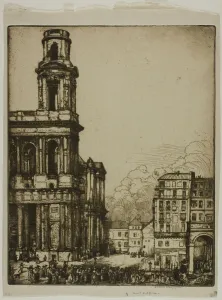 Saint Sulpice Prints: Saint Sulpice, Paris: La Petite Tour, 1901. Creator: Donald Shaw MacLaughlan