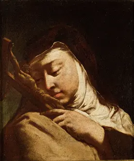 Poland Europe Prints: Saint Teresa of Avila Contemplating the Cross
