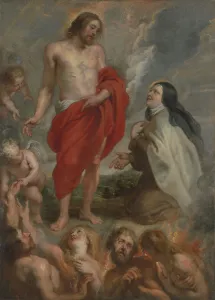 Peter Paul Reubens Prints: Saint Teresa of Avila Interceding for Bernardino de Mendoza in Purgatory