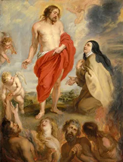 Pleading Gallery: Saint Teresa of Avila Interceding for Souls in Purgatory. Creator: Workshop of