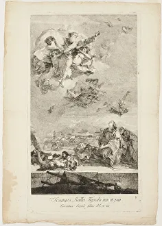 Tiepoli Giovanni Battista Prints: Saint Thecla Praying for the End of the Plague in the City of Este