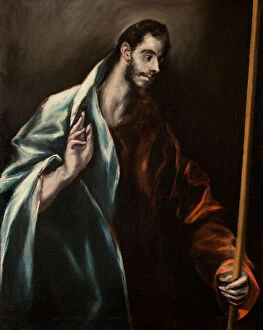 Saint Thomas Collection: Saint Thomas the Apostle. Artist: El Greco, Dominico (1541-1614)