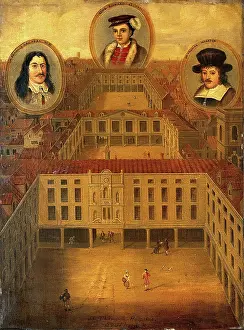 Anatomist Prints: Saint Thomas's Hospital, Southwark: the enfilade of three courtyards