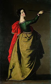 De 1598 1664 Prints: Saint Ursula, 1635-1640. Artist: Zurbaran, Francisco, de (1598-1664)
