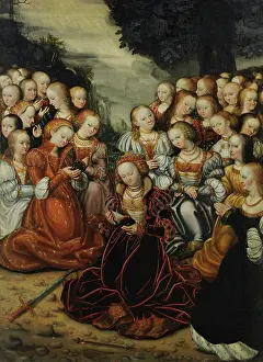 In Prayer Prints: Saint Ursula and the Virgins, 1625. Creator: Follower of Lucas Cranach the Younger