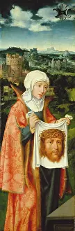 Aftermath Prints: Saint Veronica Displaying the Sudarium, 1524. Creator: Joos van Cleve
