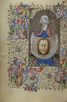 Relic Prints: Saint Veronica Displaying the Sudarium; Book of Hours