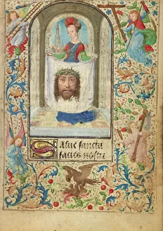 Ladder Prints: Saint Veronica; Prayer Book of Charles the Bold, about 1471. Creator: Lieven van Lathem