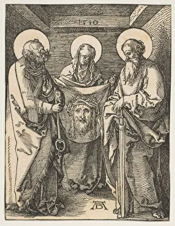 Halos Prints: Saint Veronica between Saints Peter and Paul, from The Small Passion, 1510