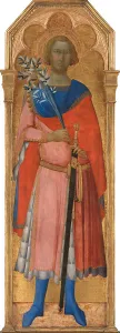 School Of Siena Prints: Saint Victor of Siena, c.1350. Creator: Master of the Madonna of the Palazzo Venezia (active 1340-1360)