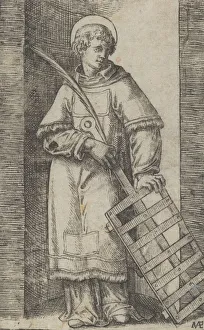 Marcantonio Gallery: Saint Vincent, left hand resting on a grill, from the series Piccoli Santi (Sma... ca
