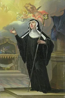 Saint Walburga, 1730. Creator: Kurtz, Jozef (1692-1737)