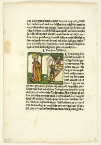 Jacopo Da Voragine Prints: Saint Wilbolt from Heiligenleben