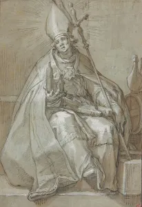 Anglo Saxon Prints: Saint Willibrord, 1625/30. Creator: Abraham Bloemaert