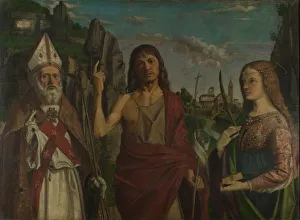 Montagna Prints: Saint Zeno, Saint John the Baptist and a Female Martyr