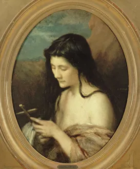 Penitent Prints: Sainte Marie l'Egyptienne, 1861. Creator: Jean Jacques Henner