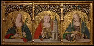 Saints Apollonia, Barbara, and Agatha, 1490 / 1500. Creator: Master Alejo