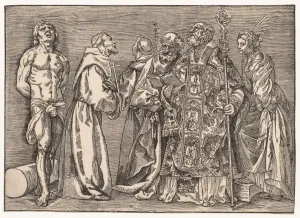 After Prints: The Six Saints, c. 1535. Creator: Niccolo Boldrini (Italian, c. 1500-aft 1566)
