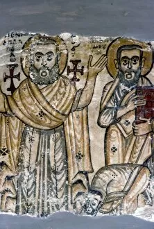 Two Saints, Coptic Wall Painting. Egypt, 6th century