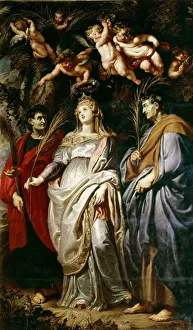 Pieter Paul 1577 1640 Prints: The Saints Domitilla, Nereus and Achilleus, 1608. Creator: Rubens, Pieter Paul (1577-1640)