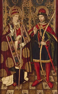 Roman Soldier Gallery: Saints Fabian and Sebastian, 1475-1499. Artist: Anonymous