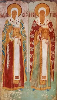 Ancient Russian Frescos Gallery: The Saints Isaiah and Leontius of Rostov, 17th century