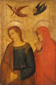 Grief Prints: Saints John the Evangelist and Mary Magdalene, ca. 1335-45. Creator: Unknown
