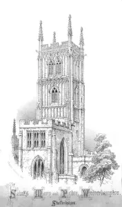 Wolverhampton Prints: Saints Mary and Peter, Wolverhampton. Staffordshire, c1850s