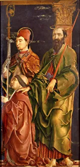 Paulus Prints: Saints Maurelius and Paul with Cardinal Bartolomeo Roverella