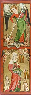 Thuringia Prints: Saints Michael and Elizabeth of Hungary, 1325-1335. Creator: Rhenish Master c1330