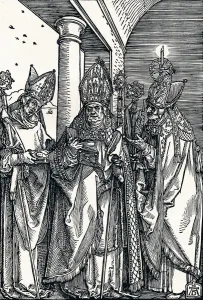 Saints Nicholas, Ulrich and Erasmus, 1508 (1906). Artist: Albrecht Durer
