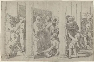 Saints Peter and John Healing the Lame Man at the Golden Gate, c. 1527/1530. Creator: Parmigianino