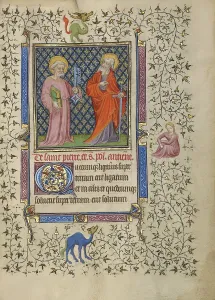 Master Of Egerton 1070 Prints: Saints Peter and Paul; Book of Hours, about 1410. Creator: Unknown