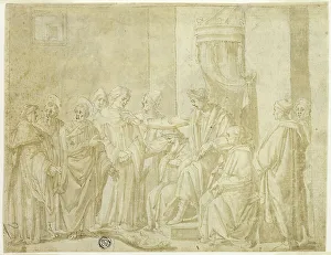 Paul The Apostle Prints: Saints Peter and Paul Disputing with Simon Magus before Nero (recto); Five Scenes from the Story