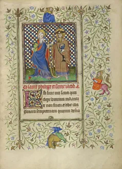 Beards Prints: Saints Philip and James; Book of Hours, about 1410. Creator: Unknown