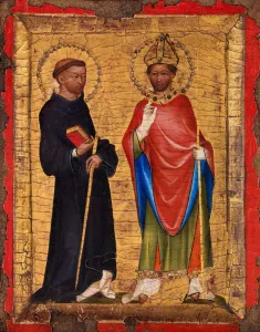 Halo Prints: Saints Procopius and Adalbert, ca. 1340-50. Creator: Unknown