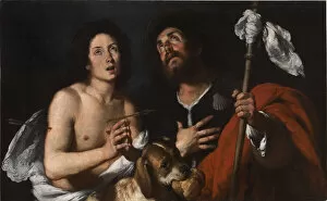 Christian Saint Collection: Saints Roch and Sebastian. Creator: Strozzi, Bernardo (1581-1644)
